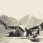 Kamp met zicht op de Karakoramketen